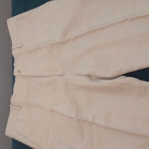 Perry Ellis Linen/Cotton Cream Summer Pants 37 - 32